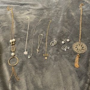 Necklaces and earrings